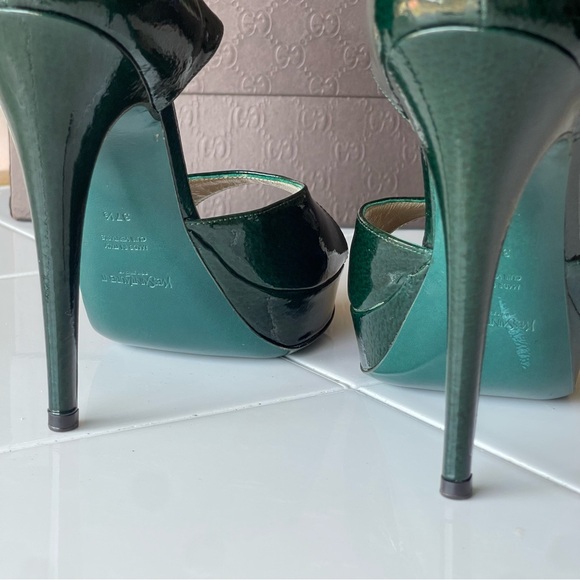 Yves Saint Laurent Shoes - SOLD !!!YVES SAINT LAURENT BOTTLE GREEN PLATFORM STRAPPY HEELS SIZE 7.5